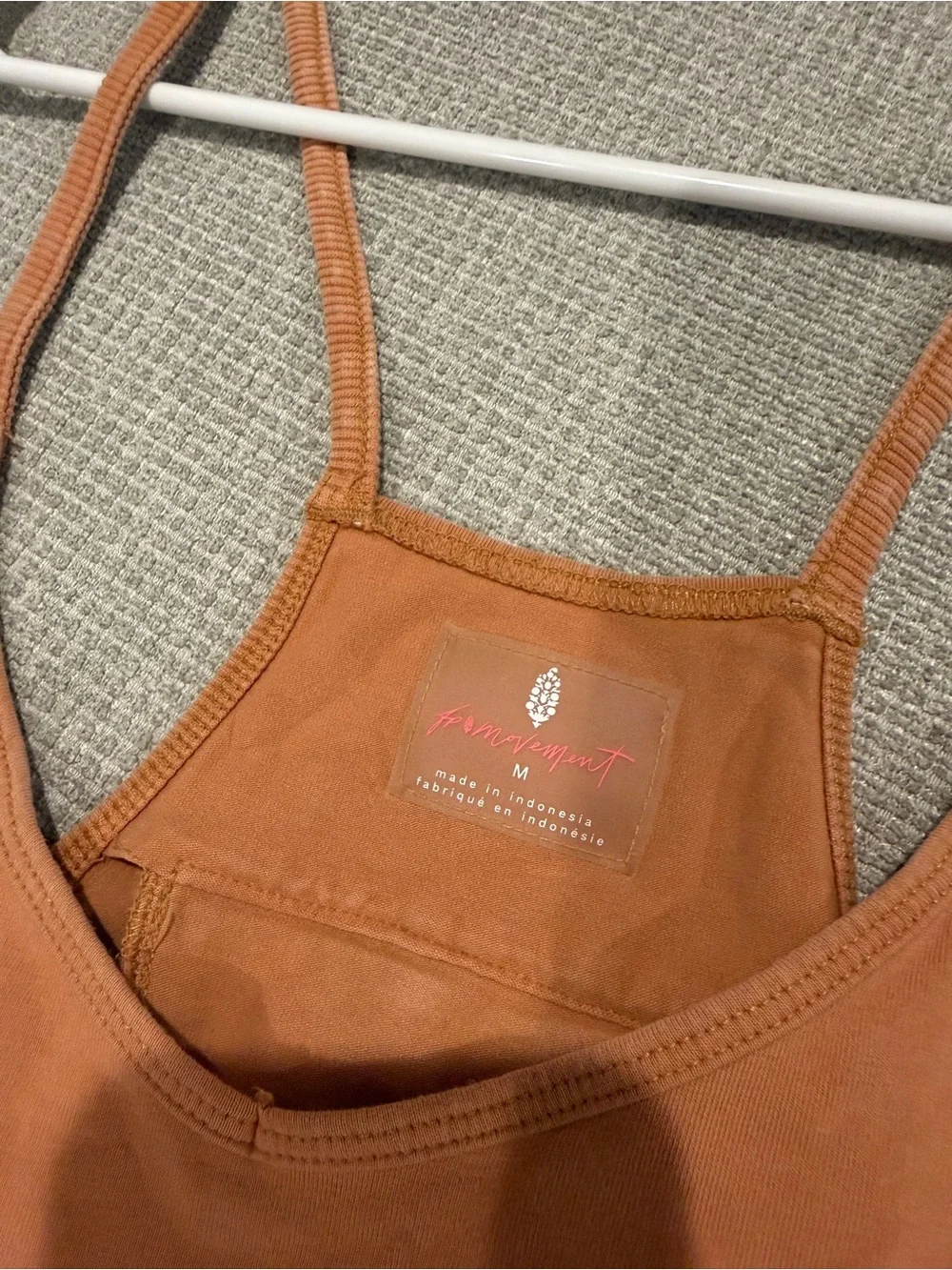 Free People Rust Orange Casual Spaghetti-Strap Jumpsuit - Picture 3 of 4
